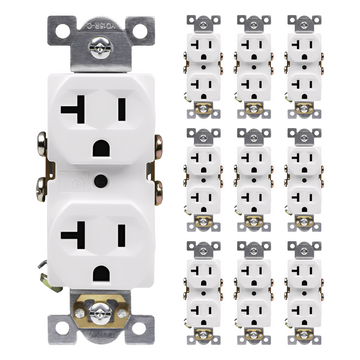 Enerlites Commercial Grade 20A Duplex Receptacle